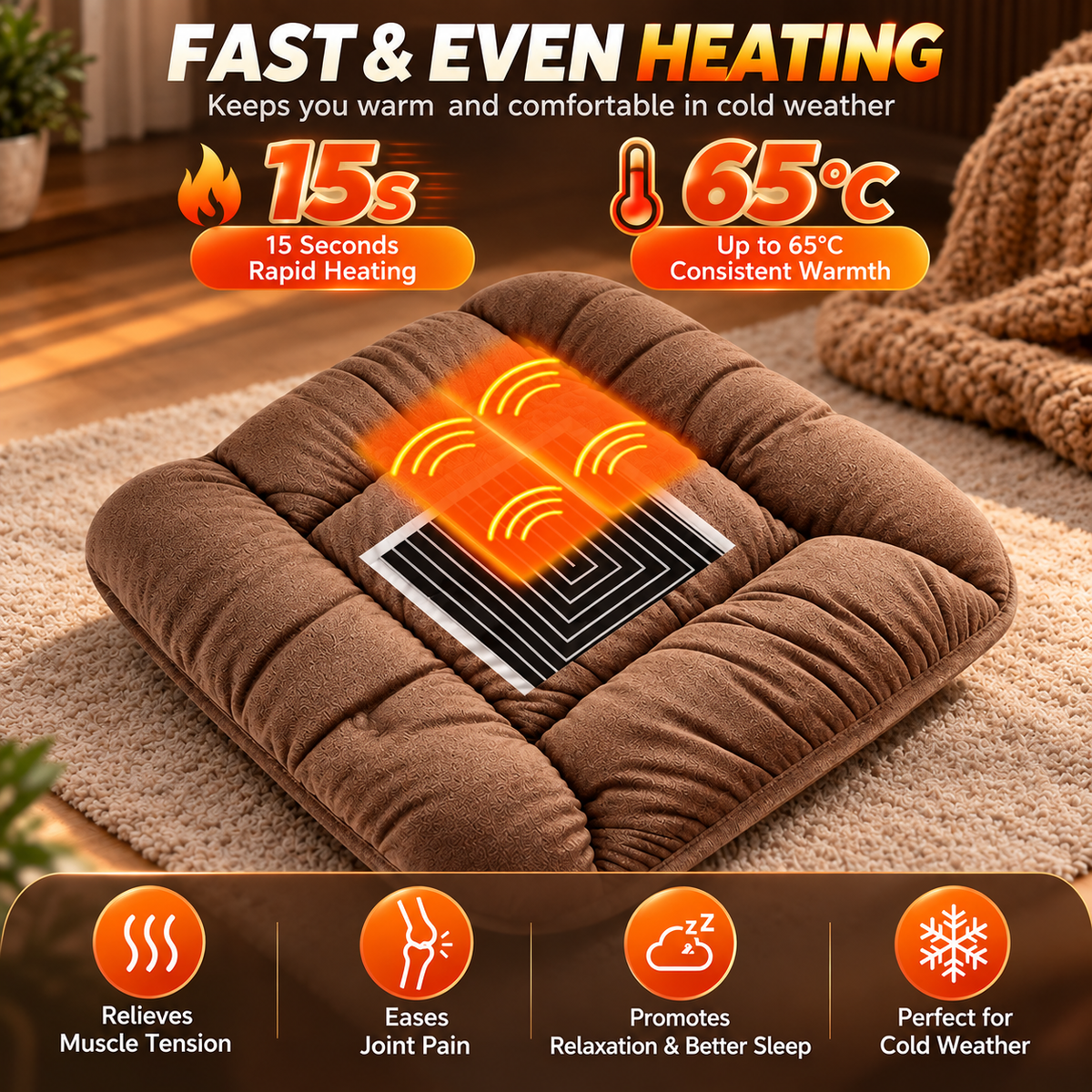 CozyHeat™ Heated Car Seat Cushion